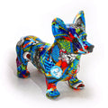 ArtZ® Corgi Graffiti Painted Statue - Nordic