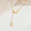Personalizada Minimalista Mariposa Lariat Collar con Letra Dainty Joyería Cumpleaños Aniversario Regalo para Mujer