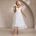Bridal Wedding Dress White Short Sleeve Short Sweetheart A-line Tulle