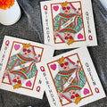 Personalizada Poker Reina del Corazón Rojo Tarjeta de felicitación con nombre Regalo de cumpleaños para las mujeres amigas