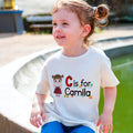 Personalizada de dibujos animados lápiz de Apple cuaderno de diseño inicial 100% algodón Kid camiseta con el nombre de vuelta a la escuela regalo de cumpleaños para niños niñas