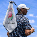 Toalla de golf personalizada con nombre y clip para colgar Accesorios deportivos Regalo de cumpleaños para jugadores de golf
