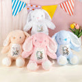 Conejito de peluche personalizado con nombre y iniciales florales Conejo de Pascua Regalo de Pascua para niños Niños Niñas