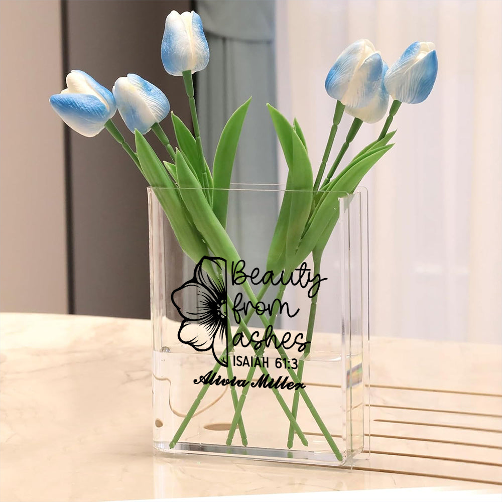 Cruz Personalizada Citas de la Biblia Sujetalibros Transparente con Nombre Estética Decoración de la Habitación Bautizo Cumpleaños Regalo para Mujeres Cristianas Amantes de los Libros