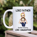Taza de cerámica personalizada con el nombre del padre para el día del padre de la familia.