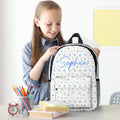 Personalizada Coquette Lazo Floral Nombre Inicial Mochila Grande Niño Vuelta al Cole Regalo de Cumpleaños para Niños Niñas