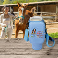Bolsa porta botella de agua personalizada para vaquera y caballo con definición de nombre y accesorios de bolsa para vaso de 40 oz Stanley Regalo de cumpleaños para amante de los caballos