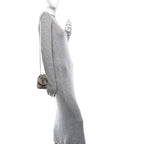Jimmy Choo Satin Crystal Embellished Micro Bon Bon Bag Silver