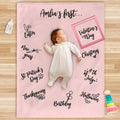 Manta personalizada para la celebración del primer año de vida del bebé, con nombre y foto, para regalo de cumpleaños y baby shower para recién nacido.
