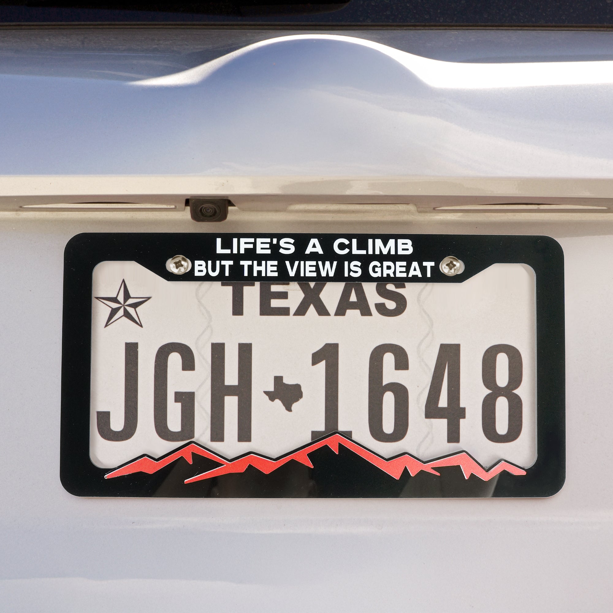 Personalizado Multicolor Montaña Matrícula Marco Cubierta con Texto Se adapta a todas las placas estándar de EE.UU. y CAN Decoración de coches Regalo de cumpleaños para los propietarios de automóviles