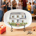Acuarela personalizada Casa Foto Placa decorativa con soporte y texto Housewarming Regalo de Navidad para los amigos de la familia