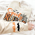 Personalizado Spooky Enfermera Murciélago Telaraña Camiseta Sudadera con Nombre Multicolor Halloween Costume Holiday Gift for Nurse Doctor Medical Staff