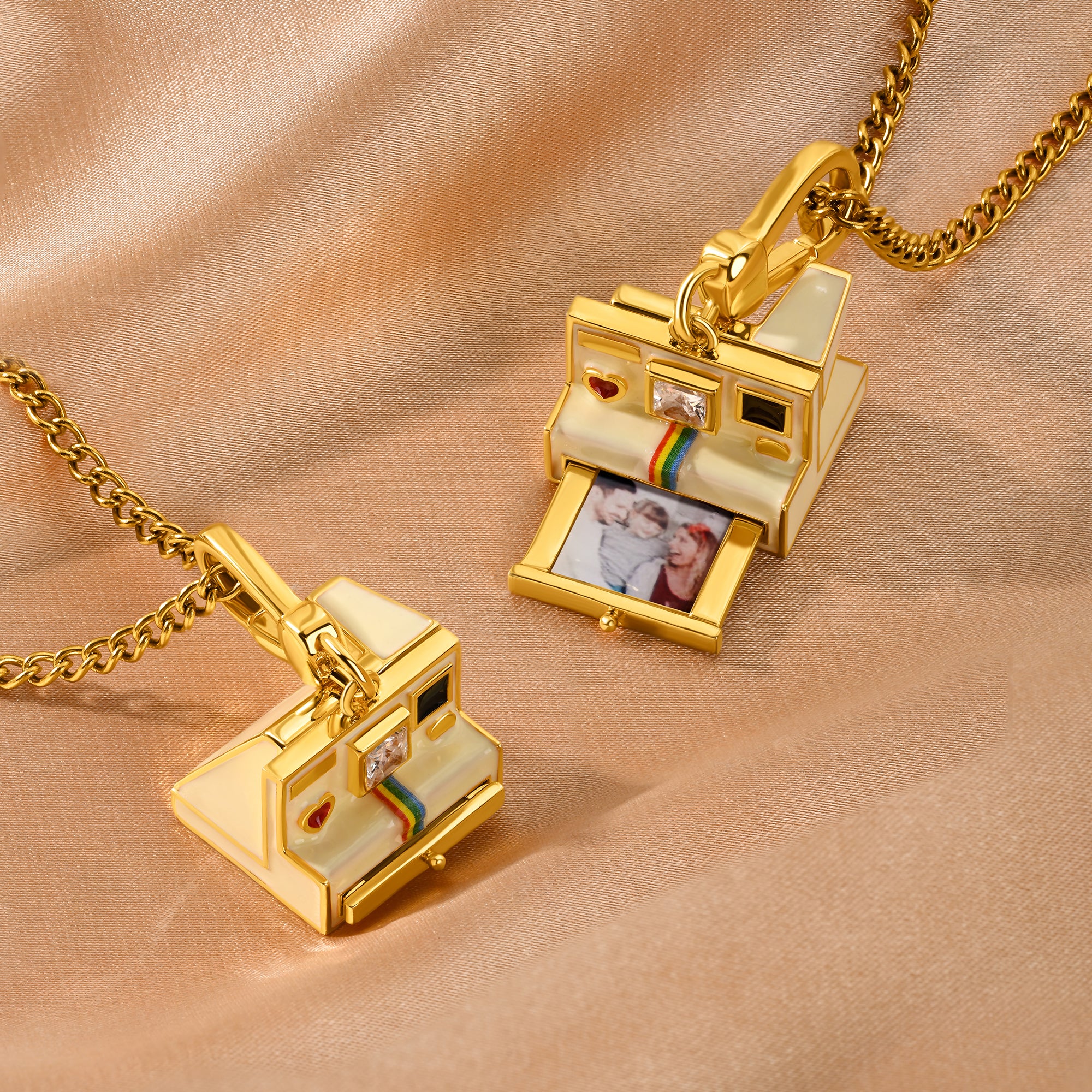 Collar Personalizado Foto Cámara Vintage Delicado Cumpleaños San Valentín Aniversario Regalo para Parejas Familia