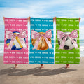 Toalla de playa de microfibra de secado rápido con número y nombre para fiesta en la playa regalo de cumpleaños para mujeres amantes del deporte