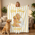 Manta suave personalizada con foto de perro y gato con nombre Decoración para el hogar Regalo de cumpleaños para la mamá del gato Mamá del perro Amante de las mascotas