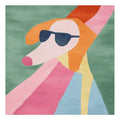 Abstract Dog Mood Hand Tufted Rug - Square