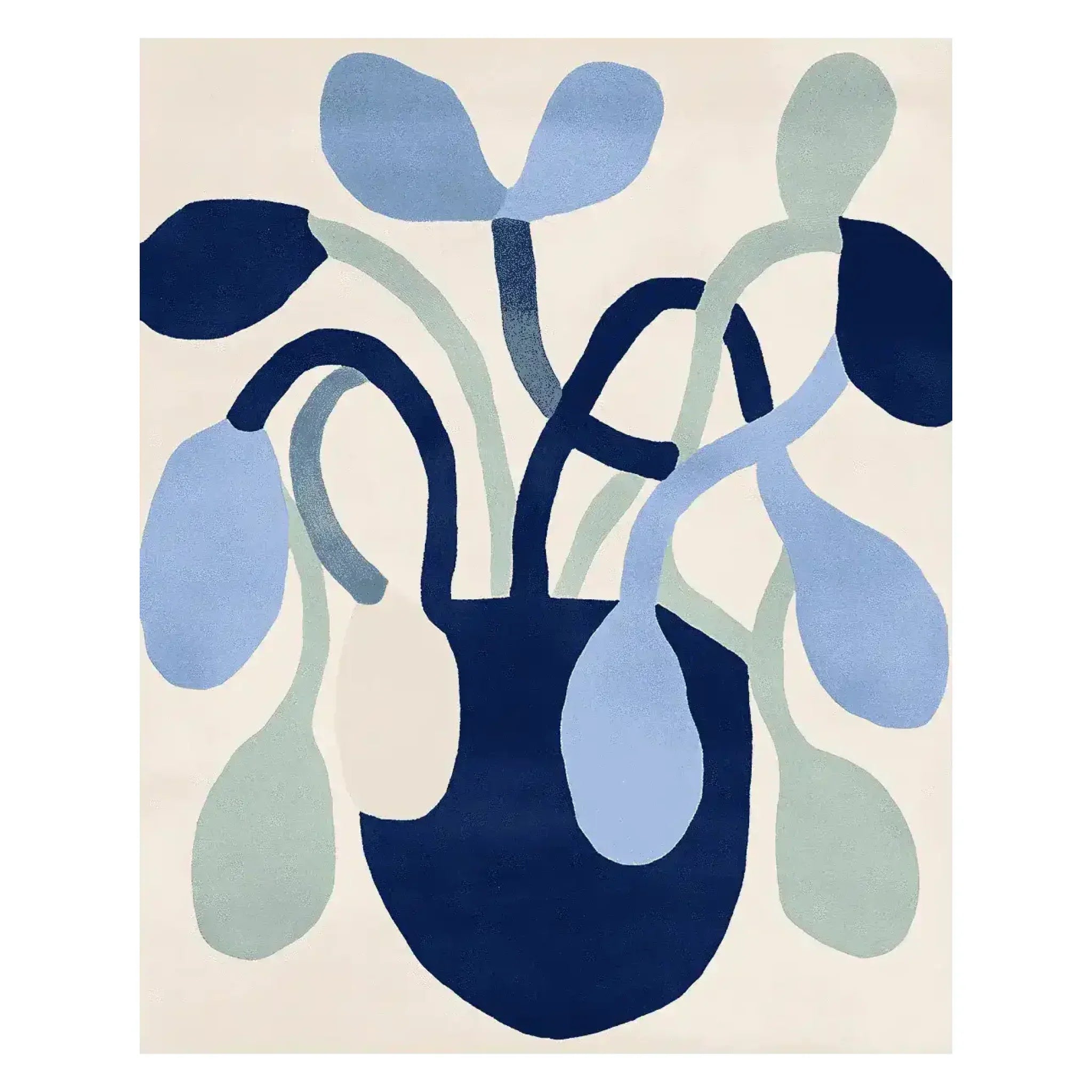 Abstract Garden Growth Hand Tufted Rug