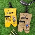Bolsa personalizada de pelotas y tees de golf con cara de personaje de dibujos animados y nombre Accesorios de golf Regalo de cumpleaños para los amantes del golf