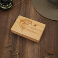 Pescador Personalizado Calavera de Madera Caja de Almacenaje para Pesca con Mosca con Nombre Uso Diario Actividades de Pesca Regalo de Cumpleaños para Entusiastas de la Pesca