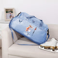 Personalizada Patinaje sobre Hielo Niña Nacimiento Flor Multi-compartimento Impermeable Fin de semana Bolsa Duffle con correa para el hombro y el nombre de vuelta a la escuela Regalo para ella