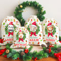 Personalizado Lindo Dibujos animados de Navidad Corona de Animales Bolsa de Regalo de Navidad con Nombre Nochebuena Fiesta de Regalo para Niños Familia Amigos