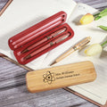 Set de Bolígrafo y Estuche de Madera con Nombre y Texto Grabado Personalizado Día del Profesor Regalo de Graduación para Profesores