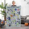 Alfabeto personalizado divertido de Halloween Manta suave con nombre Decoración del hogar Educado Halloween Regalo para bebés niños pequeños