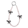 Pink Pearl Black Bow Strap