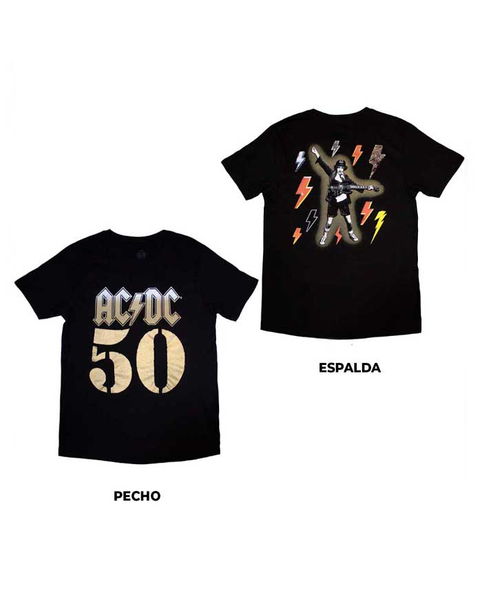 AC/DC - Camiseta "Bolt Array (Especial 50 Aniversario)" Unisex