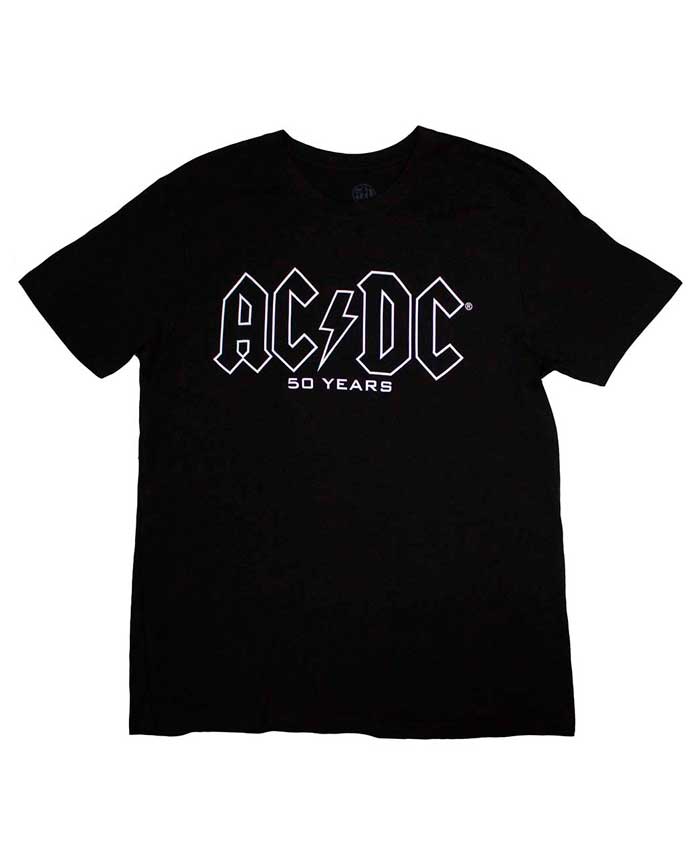 AC/DC - Camiseta "Logo History (Especial 50 Aniversario)" Unisex