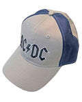 AC/DC - Gorra Azul y Gris "Black Logo" Logo Bordado