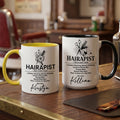 Taza de Cerámica Personalizada Hairapist Miracle Working 11 oz 15 oz con Nombre Uso Diario Regalo de Cumpleaños para Peluquero
