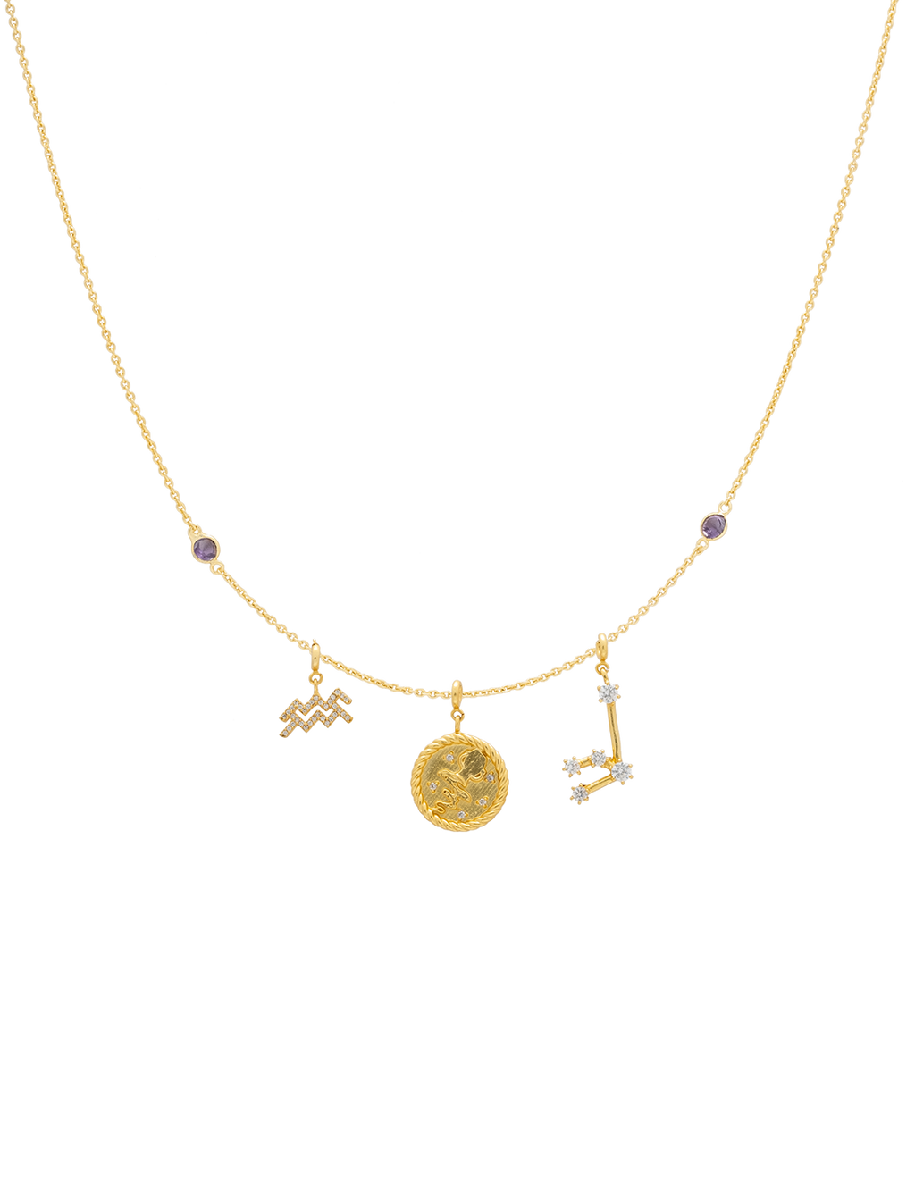Collar Triple Zodiaco Acuario