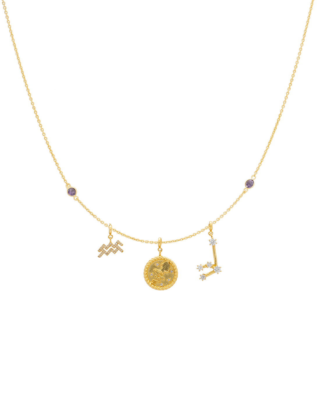 Collar Triple Zodiaco Acuario