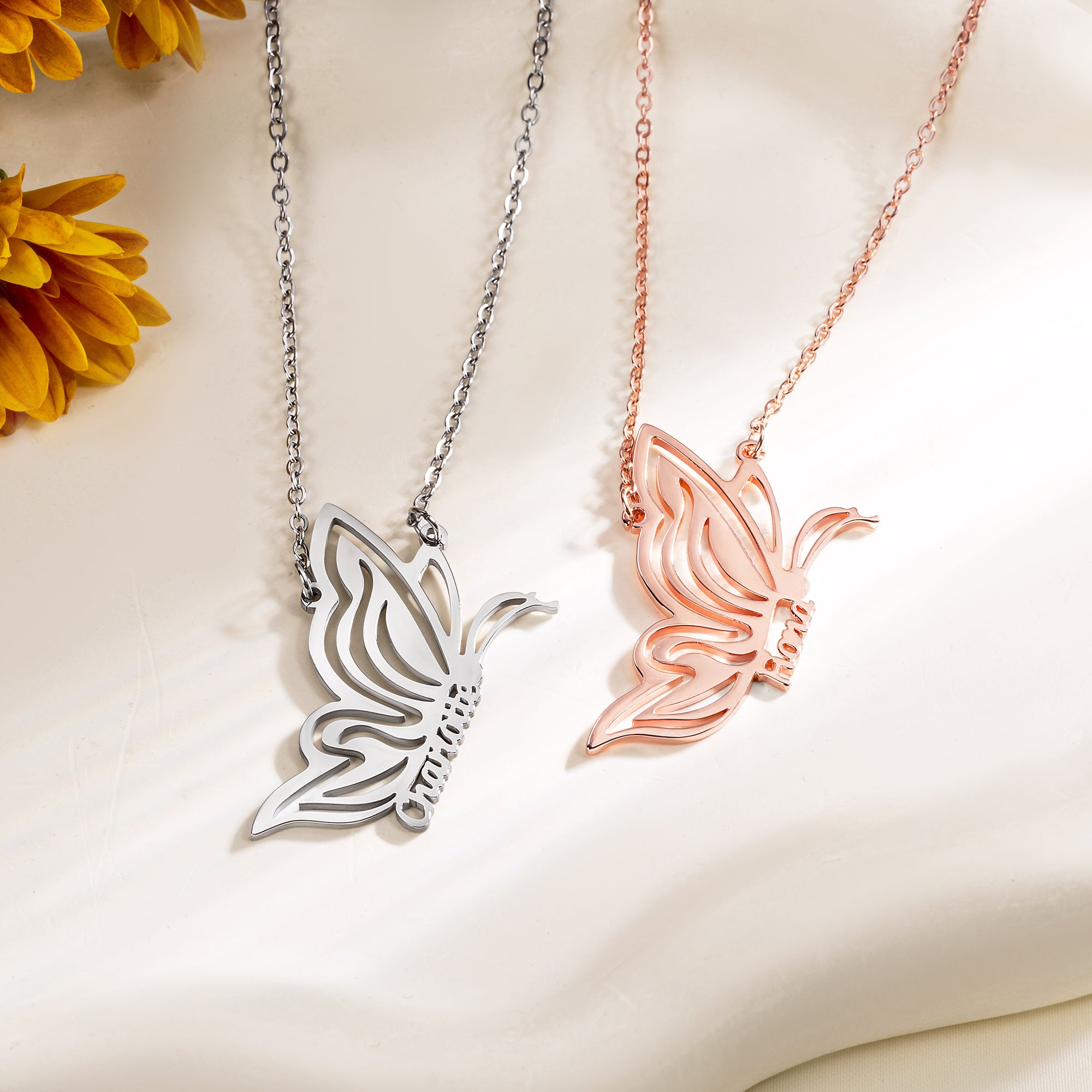 Collar Personalizado Mariposa con Nombre Dainty Jewelry Birthday Anniversary Gift for Women
