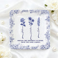 Personalizado Toile De Jouy Nacimiento Flor Plato de Cerámica Joyería con Nombre Cumpleaños Día de Acción de Gracias Regalo para Mujeres Mejores Amigos