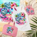 Viaje personalizado para niñas Racerback Toalla de playa Etiqueta de equipaje Porta pasaporte Bolsa de maquillaje con nombre Summber Viaje Regalo esencial para niñas Mujeres