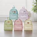 Personalizado Multicolor Jirafa León Lindo Animal Multi-compartimento Niño Mochila con Nombre Vuelta al Cole Regalo de Cumpleaños para Niños Niñas Amantes de los Animales