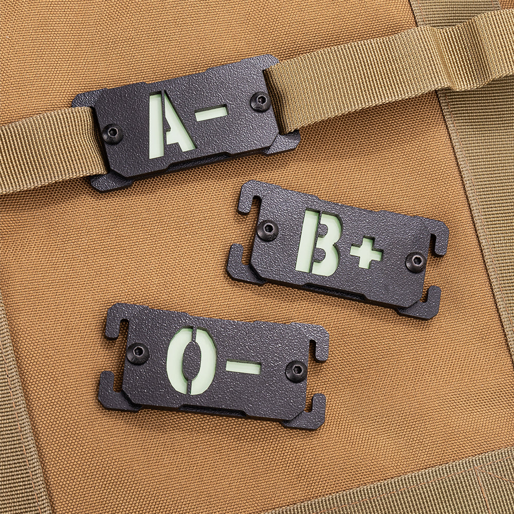 Tipo de Sangre Luminoso Personalizado Información Médica de Emergencia Molle Indicador EDC Gear Supervivencia Táctica Accesorio Regalo para los entusiastas al aire libre
