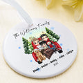 Personalizada de Navidad Cartoon personaje ornamento de cerámica con el nombre y el título de decoración del hogar Regalo de Navidad para la Familia