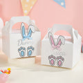 Conejito de Pascua personalizado Orejas de lazo Caja de regalo con el nombre de Pascua de caza de huevos de fiesta de regalo para los niños niñas