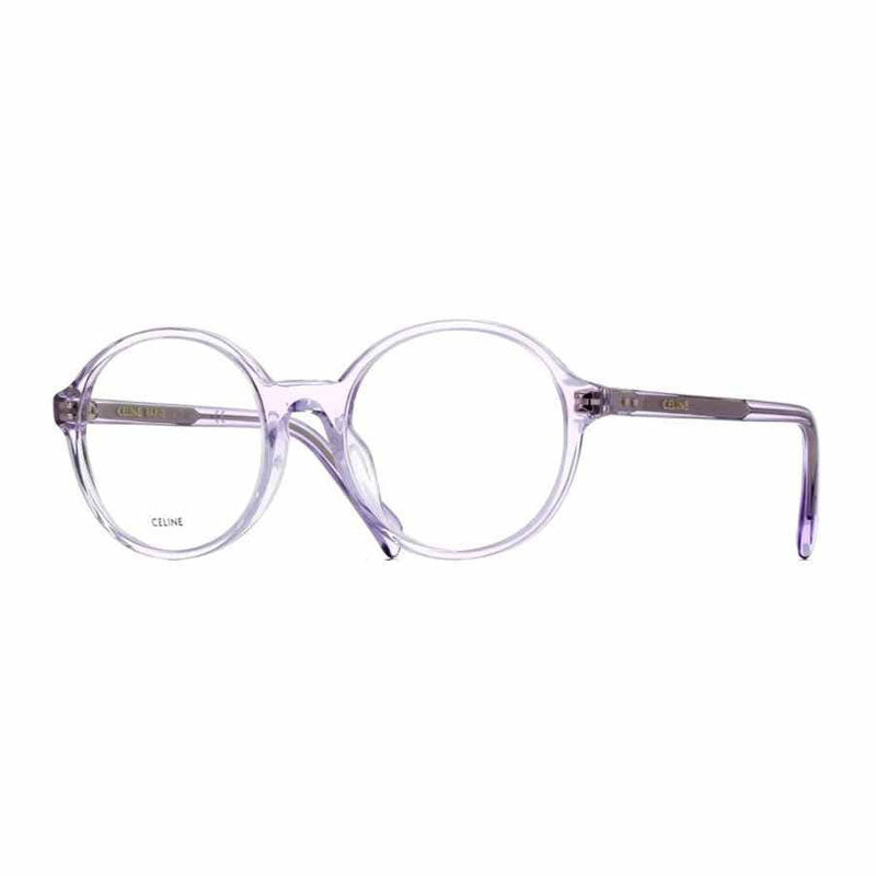 Celine Transparent Round Eyeglasses — Purple