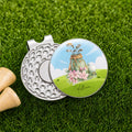 Personalizado Nacimiento Flor Golf Ball Marker Magnético Hat Clip con Nombre Cumpleaños Día de Juego Regalo para los amantes de los jugadores de golf