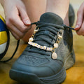 Estrella de voleibol personalizada Nombre de cuentas Zapato Charm Regreso a la escuela Regalo de cumpleaños para los amantes del voleibol Cheerleaders