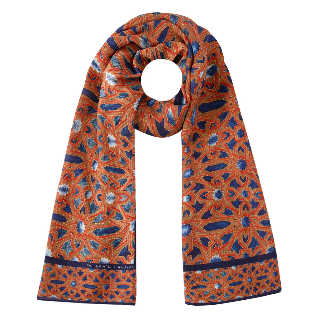 Moorish Tiles Inspired Modal Scarf - Alcázar Genil