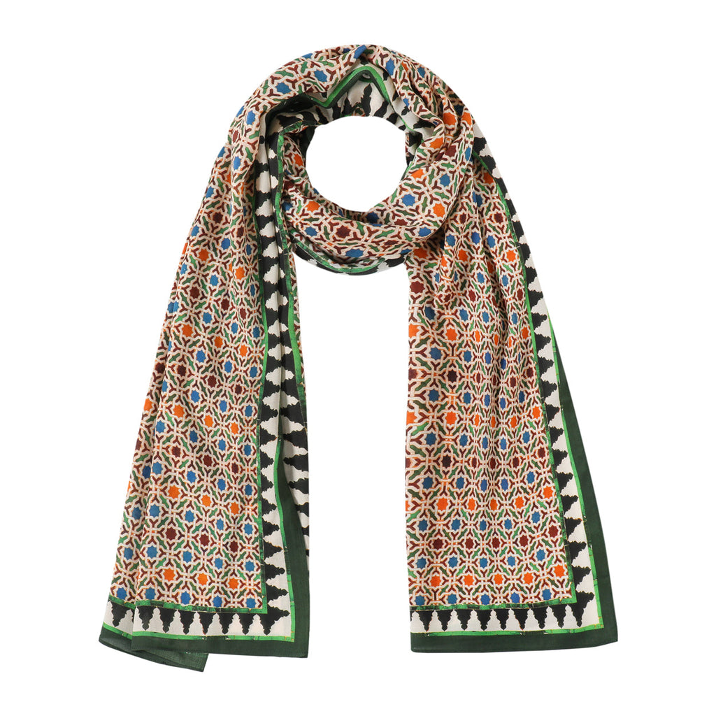Alhambra Tiles Inspired Scarf Nazarí
