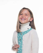 Jersey de cuello vuelto minimo blanco niño