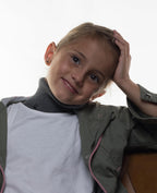 Jersey de cuello vuelto minimo gris niño