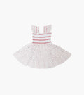 The Tiny Ellie Nap Dress / White Poppy Half Drop    By Hill House Home