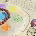 Altar de Selenita de los 7 Chakras